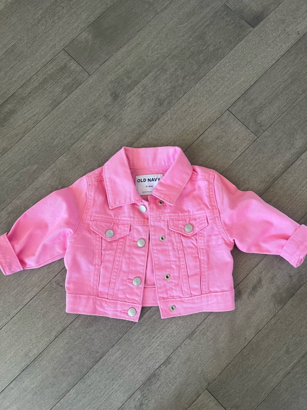 Baby girl 12-18 mos Pink Denim jacket